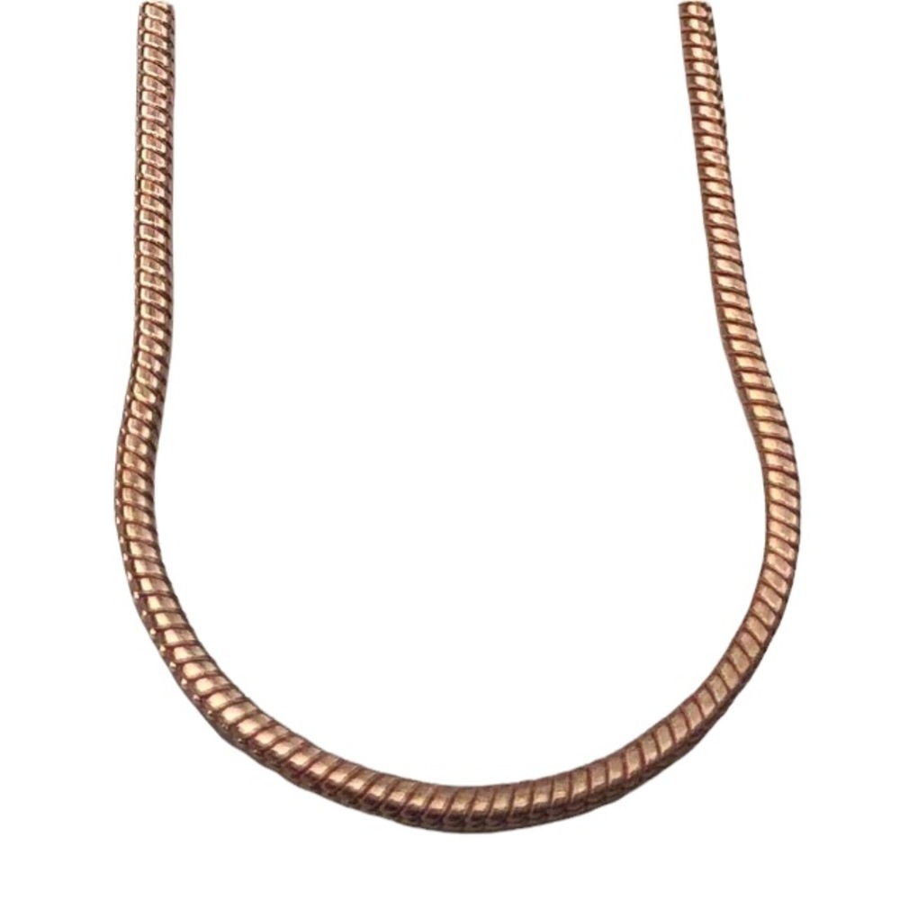 16" - 30" 18k Rose Gold Snake Chain rose gold plate over sterling silver…